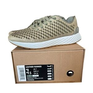 No Bull Womens Leather Running Sneaker in Sage Green Women’s 9.5 NEW